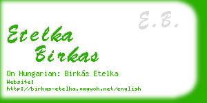 etelka birkas business card